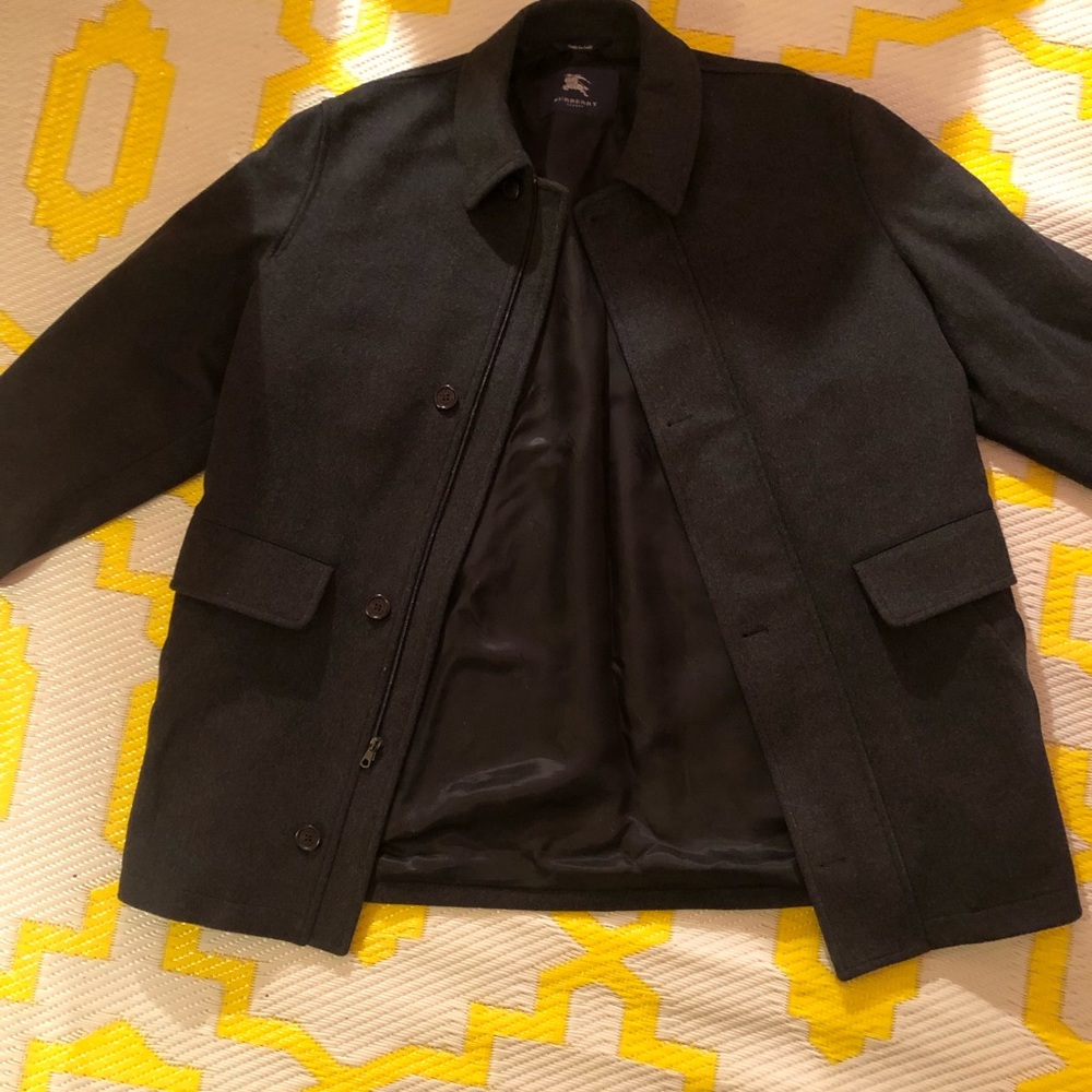 Burberry London men’s Charcoal wool men’s coat